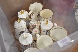 A selection of coronation cups and mugs