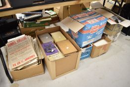 Several boxes of books and ephemera