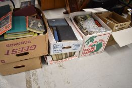 Several boxes of books and ephemera