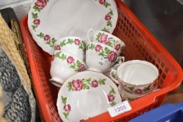 A modern part tea service by Royal Vale in a floral pattern
