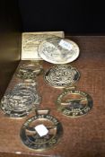20th century horse brass and steam fair badges