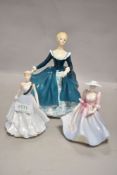 Three 20th Century figurines, being Coalport Royal Caledonian Ball (1993 Limited), Coalport The