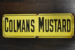 20th century Colmans Mustard enamel advertising sign