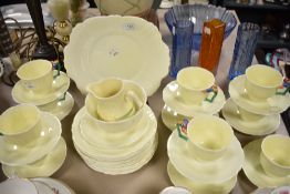20th century Crown Staffordshire Art Deco design part tea service