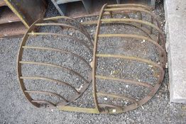 Two antique horse hay racks