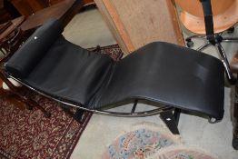 A chaise longue by Le Corbusier for Cassina model LC4