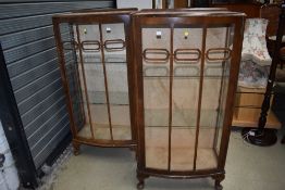 Two early 20th Century china cabinets