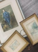 Fitzgerald, (20th century), after, aquatint, Gainsborough boy, 34 x 23cm, mounted framed and glazed,