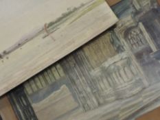 Christopher Tracey, (20th century), a watercolour, Eastern lake, signed, 27 x 38cm, and (20th