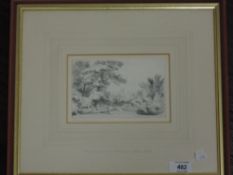 Philip Van Dyck Browne, (19th century), attributed to, two sketches, Battlefield Salop, 10 x 15cm,