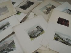 (19th/20th century), Four prints, Lakeland inc Grasmere, 9 x 12cm, and a sel of engravings and