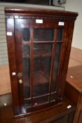 A 19th Century mahogany wall display of small proportions, height approx. 72cm