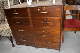 Two large vintage office or shop drawer units