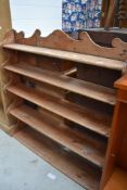 A 19th Century stripped pine open shelf