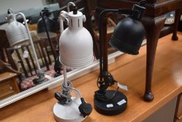 Two modern desk lamps