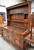 A nice quality period style oak dresser , probably Titchmarsh and Goodwin