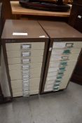 Two Bisley filing drawer cabinets