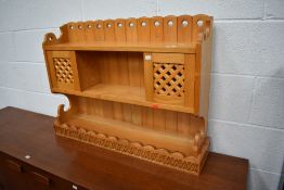 A modern ash wall shelf