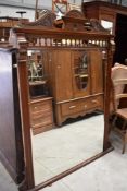 A Victorian mahogany over mantel mirror