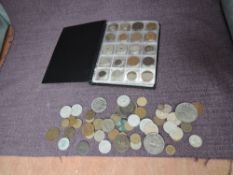 A collection of GB & World Coins and Token in album and loose also a Blakney Medallion seen