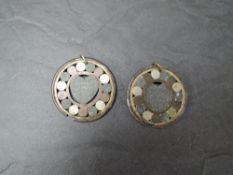 Two 19th Century Richardsons Magneto Galvanic Battery pendant, Victorian Quack Medicine, Canada 1881