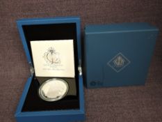 A Royal Mint 2012 United Kingdom Queen Diamond Jubilee Silver Proof Britannia £10 Coin, 5oz of