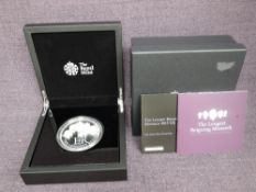 A Royal Mint 2015 United Kingdom Longest Reigning Monarch Silver Proof £10 Coin, 5oz of fine silver,