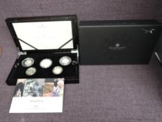A Royal Mint United Kingdom 2021 Silver Proof Piedfort Commemorative Coin Set, 5 coins, 059/300,