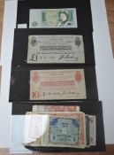 Three GB Banknotes, John Bradbury 10 Shilling, second issue, 1915, prefix C2 over 41, no 04280, John