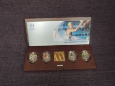 A Royal Mint United Kingdom 2002 Commonwealth Games 4 £2 Piedfort Silver Proof Coloured Set, in