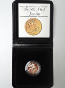 A Royal Mint 1982 Proof Gold Sovereign with box & certificate