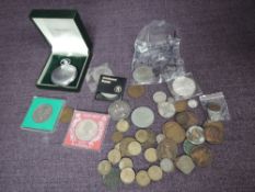 A collection of GB & World Coins including 1889 Silver Crown, £5, American 1997 Silver Dollar, two