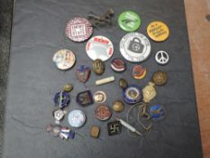 A collection of Badges including Political
