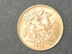 A George V 1912 Gold Half Sovereign, Royal Mint