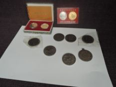 A set of Commemorative Silver Medallions, 1953 Chinese Painting Gallery, a Austria M.Theresia S.F