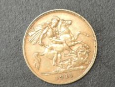 A George V 1911 Gold Half Sovereign, Royal Mint