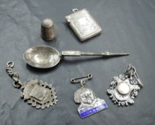An A.O.F.B Ancient Order of Froth Blowers 'Tornado' enamelled silver rank medallion or badge,