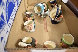 A selection of character jugs including Royal Doulton