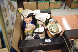 20th century Toby and character jugs including Crown Devon and Staffordshire