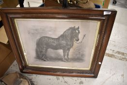A Victorian print of a horse