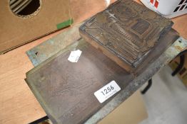 Copper plaques and printers block