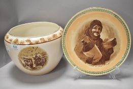 20th century Grimwades Winton Ware Bruce Brainfather display plate and Great War bowl or planter