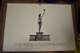 A collection of Pirelli calendars, for years 1990, 1991, 1992 x 2, 1993 x 2.
