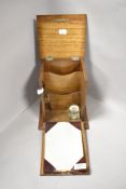 An Edwardian writers case having fold out case with compartmental inner and ink well