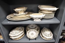 A late Victorian part dinner service marked Victoria Rd. no69165