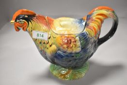 A 20th century figural teapot of a Rooster