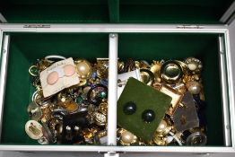 A jewellery box and quantity of costume jewellery