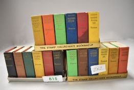 Three 20th century Stamp Collectors book shelf ideal for crafts and hobbies