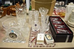 Two Edinburgh crystal tumblers, cut glass vases, a Gleneagles crystal fruit bowl and similar.