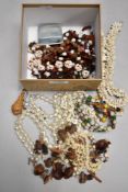 A selection of various strings of beads